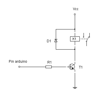 Schéma de montage arduino et relais.